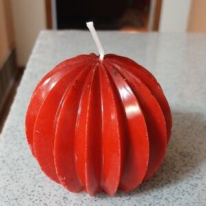 Elegant Red Spherical Candle
